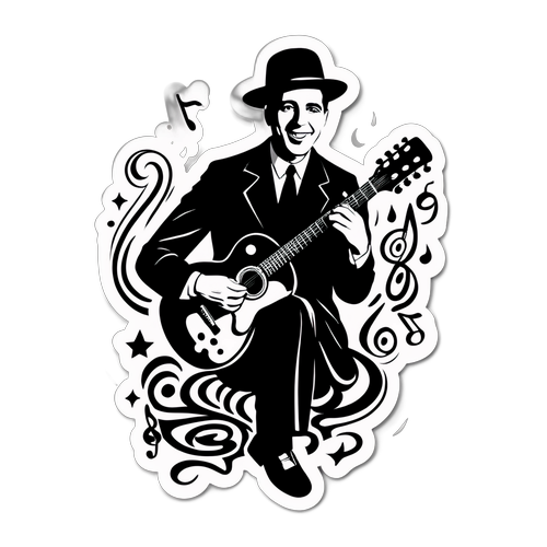 Sticker Nostálgico en Homenaje a Carlos Gardel
