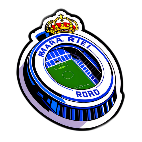 Samolepka s prvky ikoničnih stadionů Real Madrid