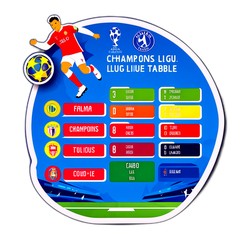 Humorystyczna Naklejka z Tabelą Ligi Mistrzów