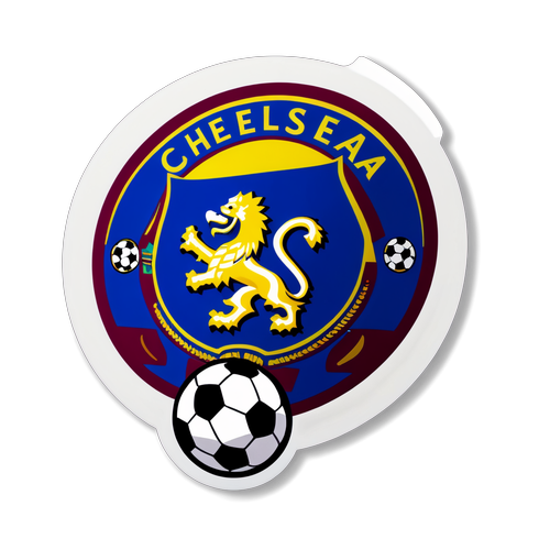 Lukisan Sticker Sepak Bola Gabungan Chelsea dan West Ham