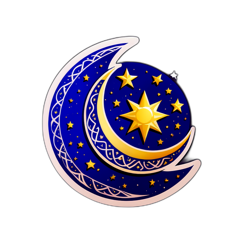 Stiker Al Hilal dengan Bulan Sabit dan Bintang