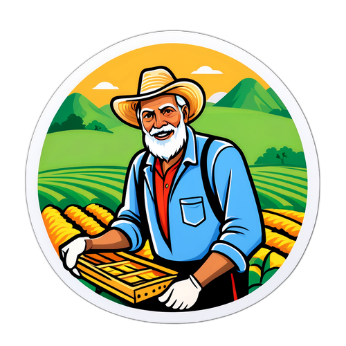 किसानों के लिए प्रेरणादायक स्टिकर