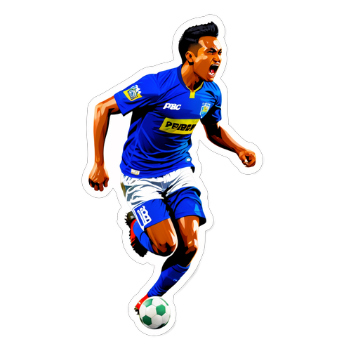 Tangkapan Aksi! sticker Energi Hari Pertandingan Persib Bandung vs Borneo FC!