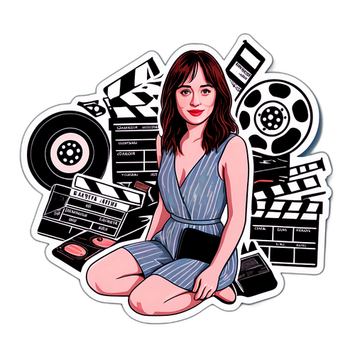 Eventyrlig kunststicker af Dakota Johnson