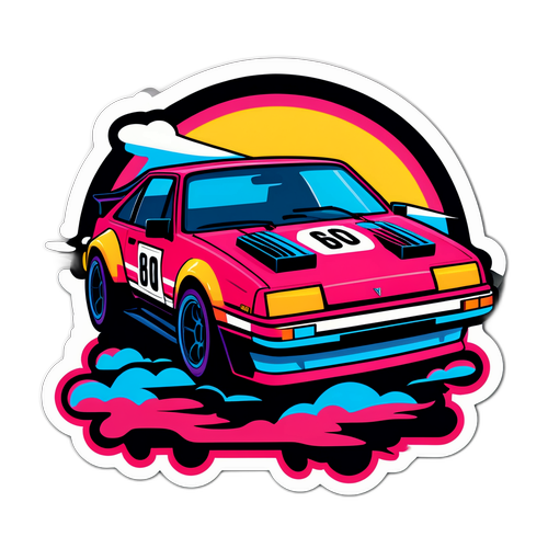 Sticker Nostálgico de Carreras y Cultura Pop de los 80