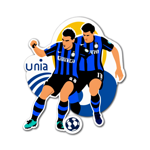 Adesivo Ilustrativo do Inter de Milão Jogando Contra o Udinese