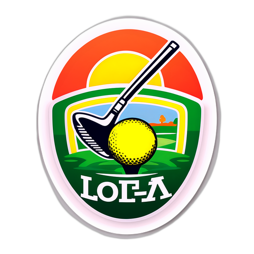 골프 클럽과 공 스티커