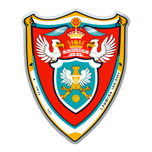 Arte do Escudo do Benfica com Elementos de Lisboa