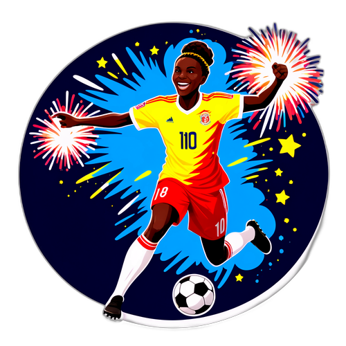 Energisk fodboldstickers af Ismahila Ouédraogo