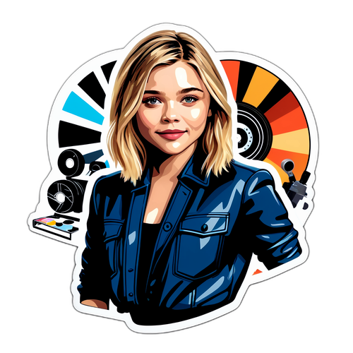 Stiker Chloe Grace Moretz yang Berkeyakinan