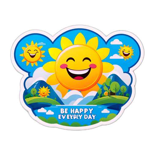 快乐每一天贴纸