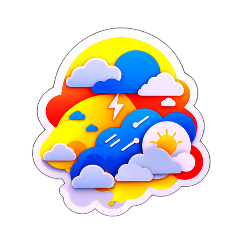 Sticker interactiv cu prognoza vremii