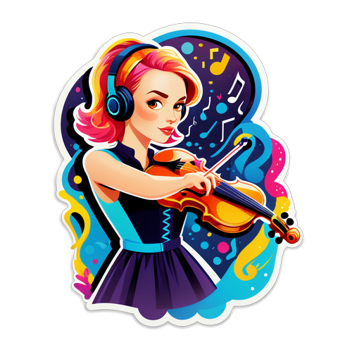 Musikalsk Sticker med Justyna Steczkowska