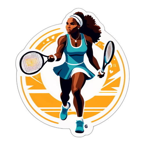 Styliseret Silhuet af Serena Williams