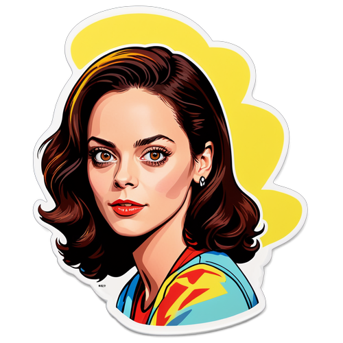 Retrato estilizado de Kaya Scodelario em estilo pop art