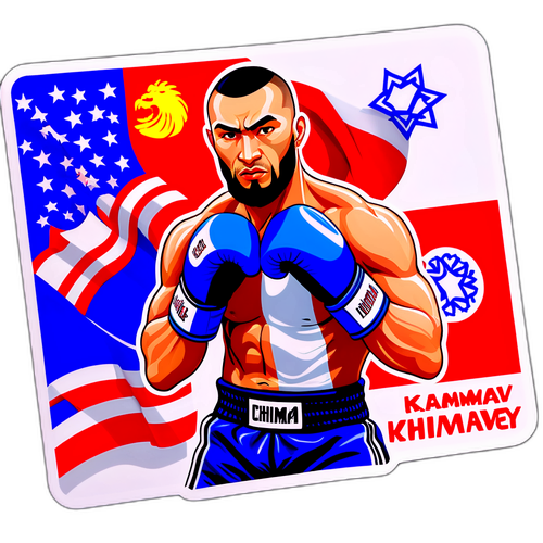 Khamzat Chimaev Aksiyon Stickerı