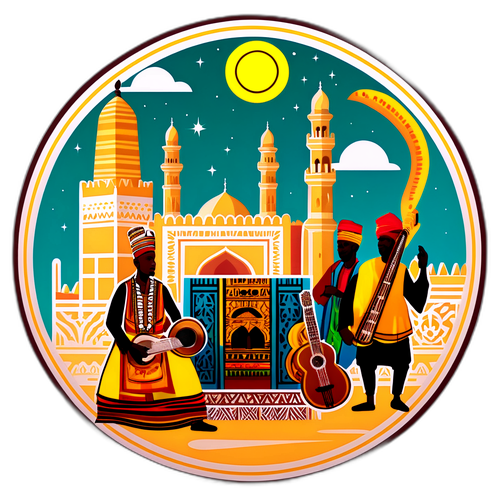 Sticker symbolizujący bogatą kulturę Mali