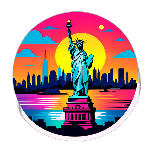 New York-i látkép naplementében