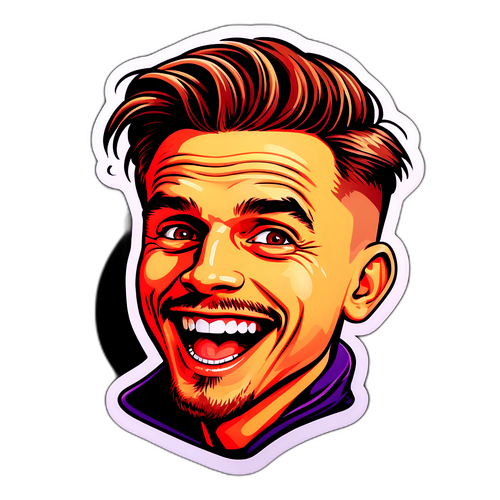 Sticker van Jens Dendoncker in een komische situatie