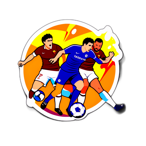 Pemain Chelsea dan Roma Berjuang di Padang