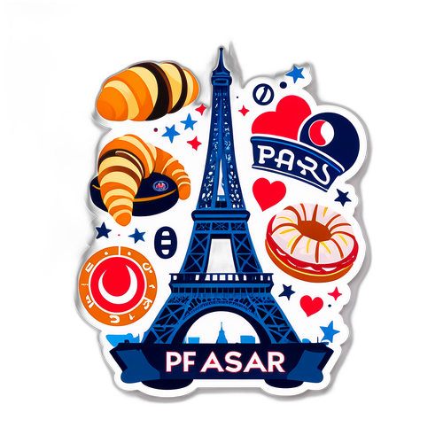 Παιχνιδιάρικο Αυτοκόλλητο με το Λογότυπο της PSG