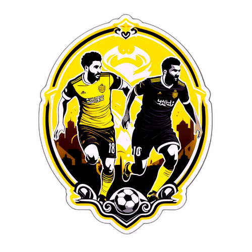 Desain Dua Pemain Sepak Bola Al-Shorta dan Al-Ittihad