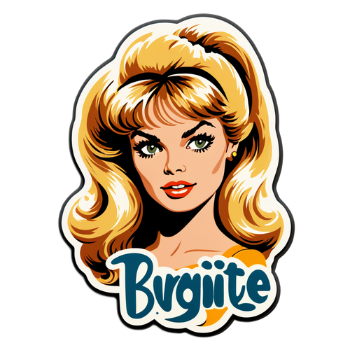 Retro Iconisch: Brigitte Bardot Sticker