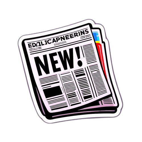 समकालीन समाचार स्टिकर