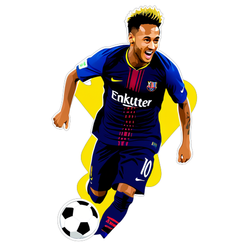 Playful Neymar Goal Celebration Sticker