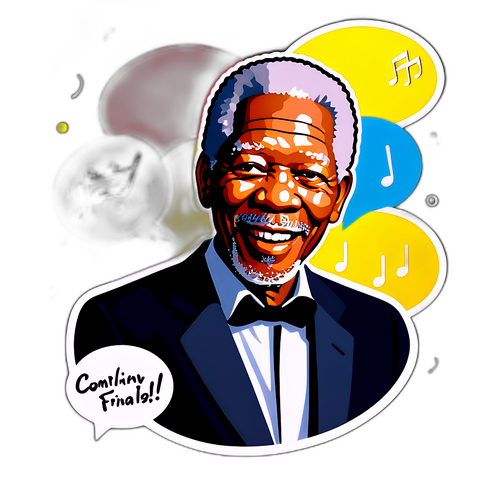 Sticker cu vocea lui Morgan Freeman