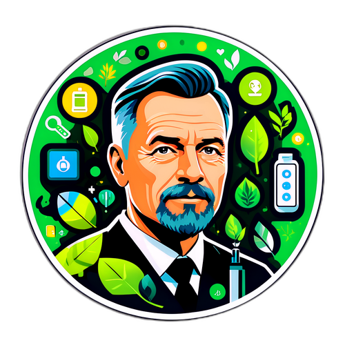 Minimalist Porträtt av Dieter Schwarz