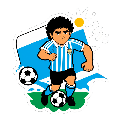 Rappresentazione artistica di Maradona