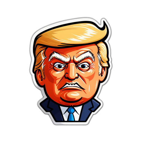 Unbelievably Hilarious! Donald Trump's Funniest Cartoon Stickers You Can't Resist!