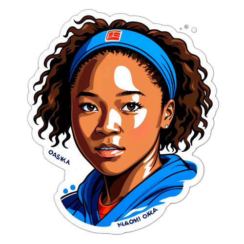 Naomi Osaka bátorságot és kitartást szimbolizáló matrica