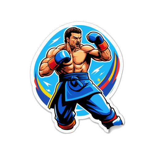 Sticker cu Cătălin Zmărăndescu în acțiune