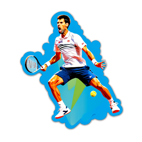 Sticker ni Novak Djokovic sa Tennis