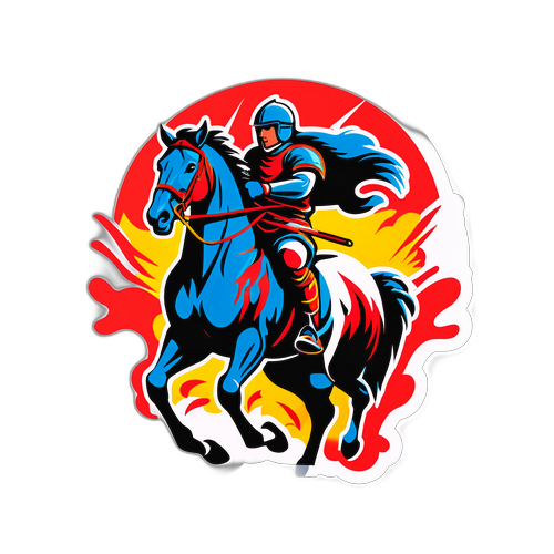 騎馬與戰士的競賽瞬間