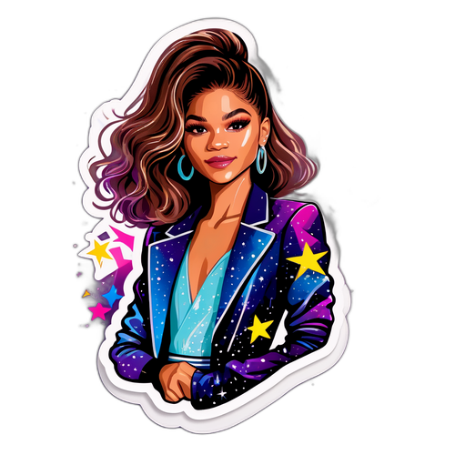 Isang Estilong Ilustrasyon ni Zendaya