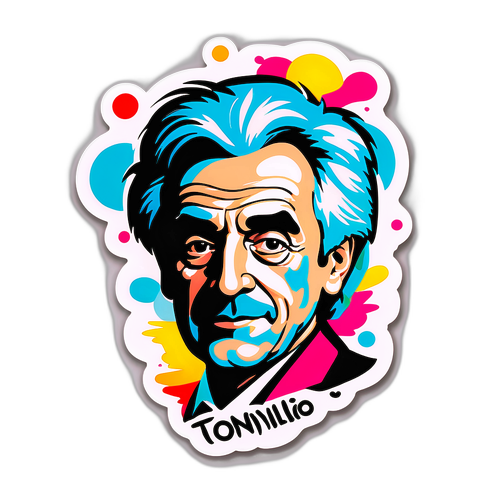 Adesivo artistico ispirato a Toni Servillo
