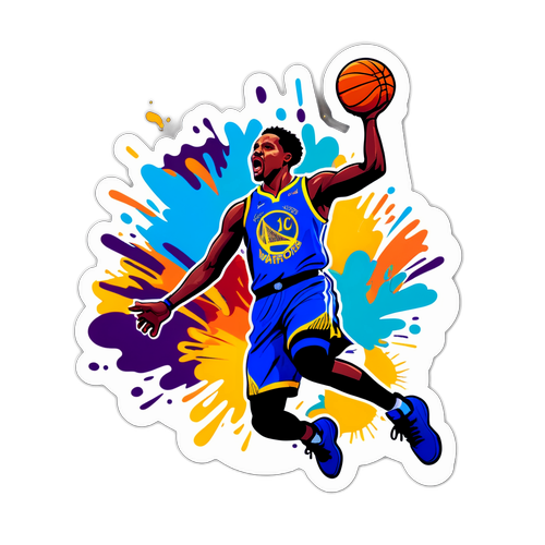Thrilling Basketball Dunk Sticker