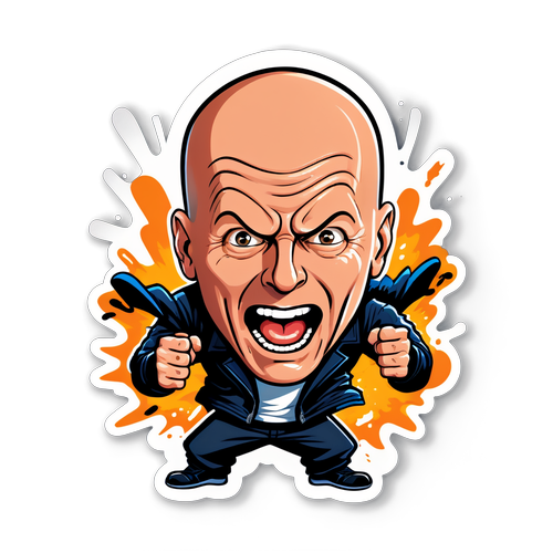 En lekfull cartoon av Bruce Willis