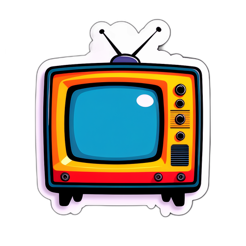 Retro DR TV Klistermærke