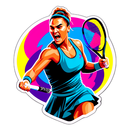 Krachtige sticker van Aryna Sabalenka