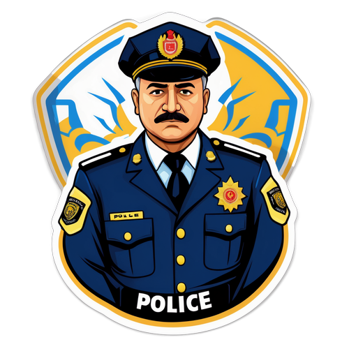 סטיקר המייצג את מפקד המשטרה בעוז