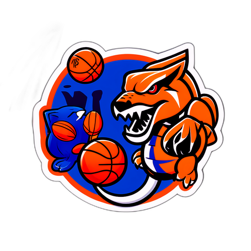 Masayang Sticker para sa Labanan sa Knicks at Raptors