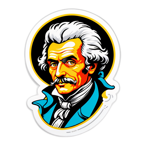 Наклейка з образом Фонтанки яскравими кольорами