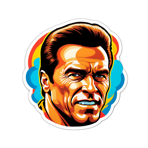 Arnold Schwarzenegger Karakterer Klistermærke
