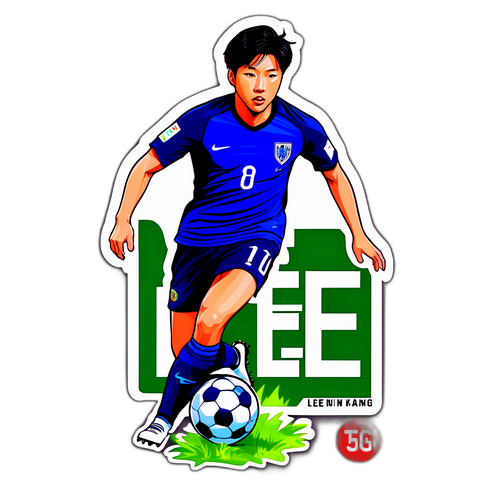 축구 팬 아트를 위한 스티커 - 이강인