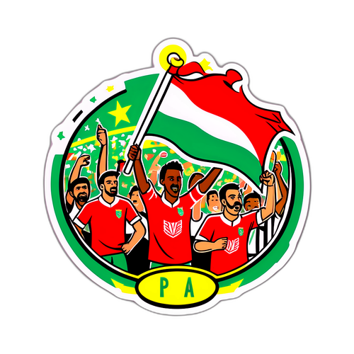 Футбольные фанаты с флагами на матче между Рио Авэ и Бенфикой