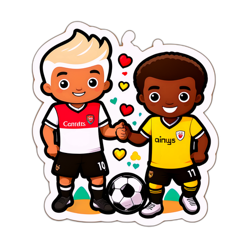 מדבקה של דמויות קומיקס משעשעות לפורט וייל וארסנל